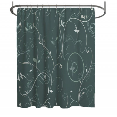 Rideau de douche à motif floral Enson