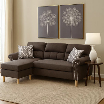 59'' Velvet Sofa & Chaise