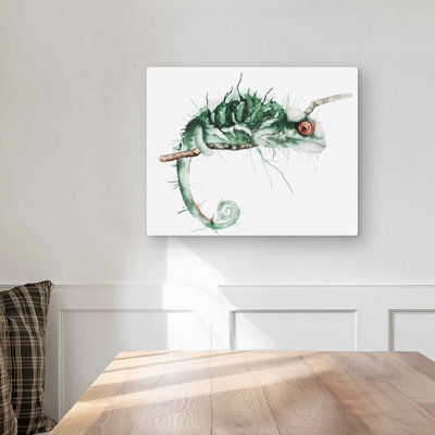 Chameleon on the lookout - Exotic Metal Print for Home Decor