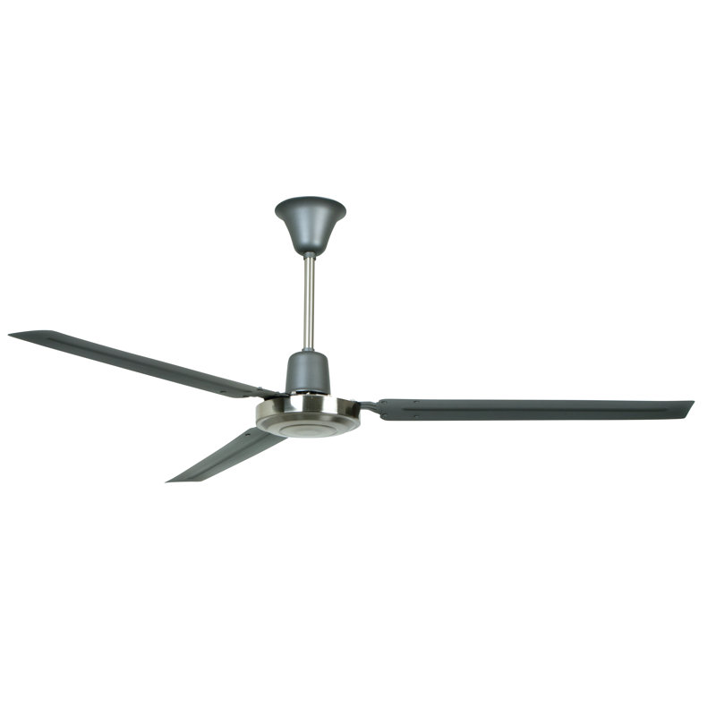 Coso 56'' Ceiling Fan, Titanium/Brushed Chrome with Titanium Blades