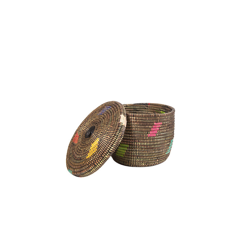 Panier de confettis en ruppie maritime, Noir