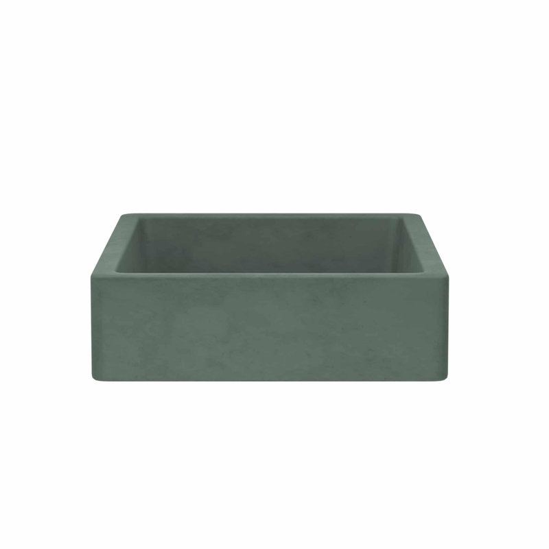 Nipomo Stone Handmade Rectangular Undermount Bathroom Sink, Forest