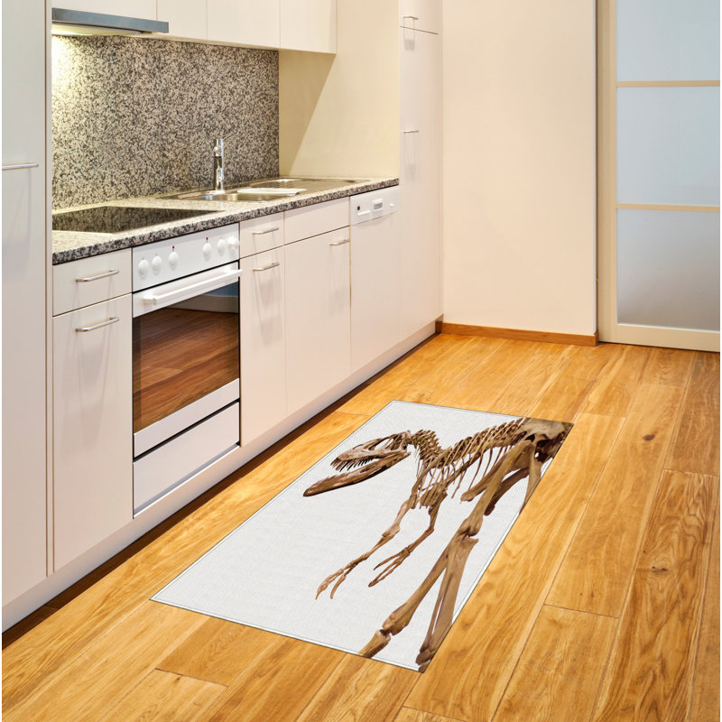 Dinosaur High Density Long Fiber Poly Threads Decorative Area Rug Carpet, Rectangle 4' x 5'8"