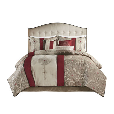 Comforter With Design - Navy Bedding 7 Piece Fluff Up Needed