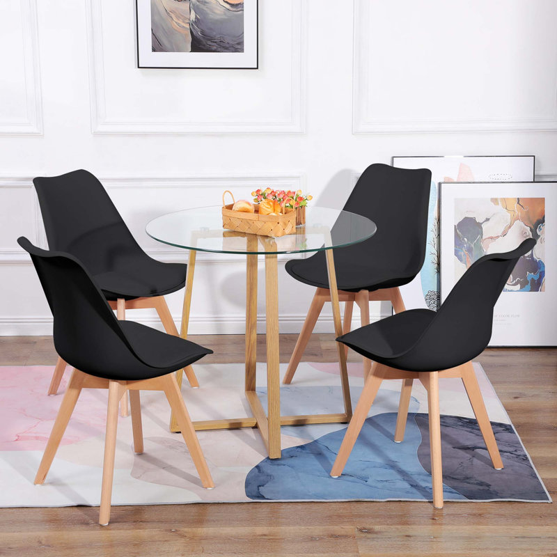 Rodrigo 4 - Person Dining Set, Black
