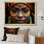 Portrait coloré de la tradition mursi africaine - art mural tribal africain