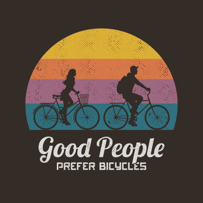 Couple on Bikes 1 Piece Wrapped Canvas Wall Art
