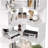 5-Tier Corner Bookshelf,L-Shaped Bookcase Freestanding Storage Shelf & Display Stand-880851808
