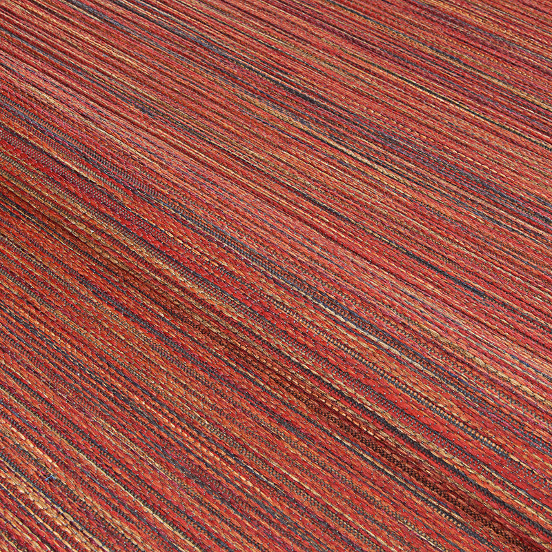 Tapis intérieur / extérieur multicolore rayé à tissage plat Ellenton, Rectangle 6 pi 6 po x 9 pi 6 po