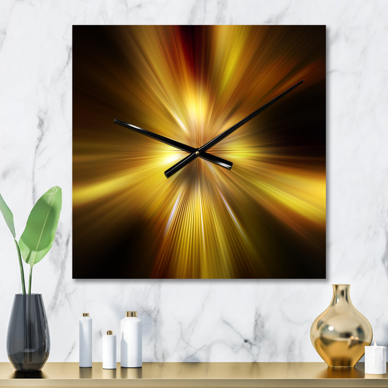 Horloge murale explosion de teinte dorée, Moyen