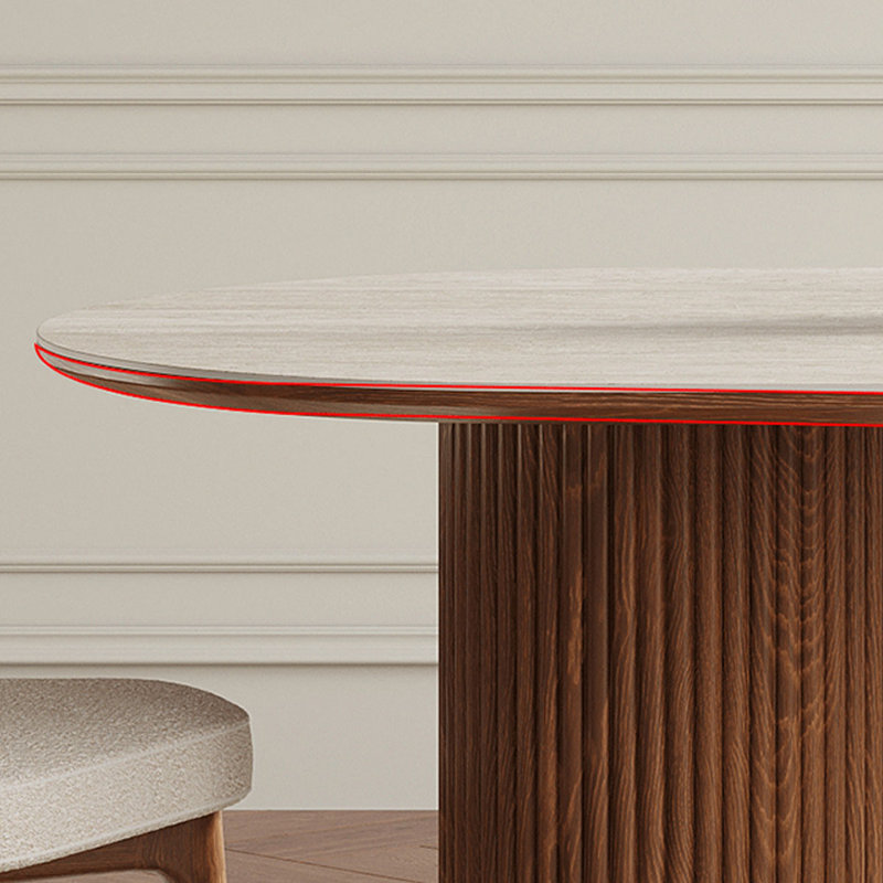 Table ovale rétro de style crème, 7 pièces : table, 6 chaises, H 29,5 po x L 55,1 po x l 31,5 po