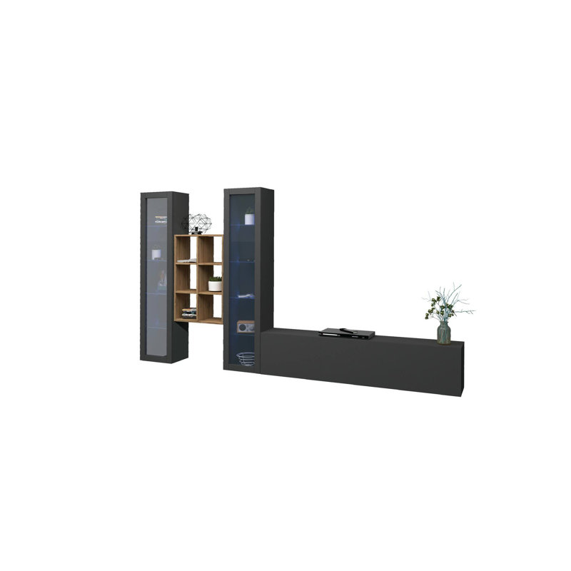 Cathalia Rectangle Accent Cabinet, Anthracite