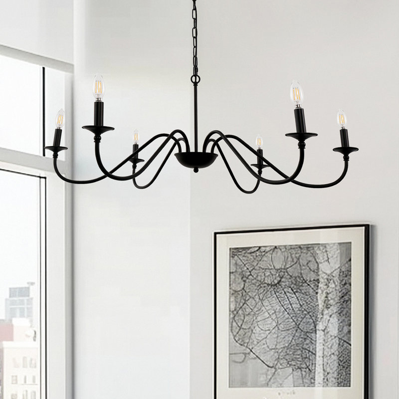 Eila 8 - Light Dimmable Geometric Chandelier, 14" H x 43.3" W x 43.3" D