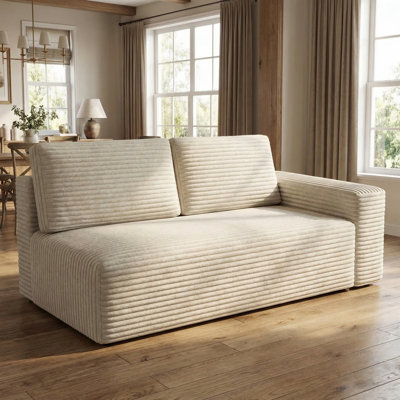 Boneless 71" Corduroy Loveseat Sofa with Single Arm, Small Space Friendly, Pet-Friendly