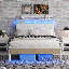 Cadre de lit avec station de charge et lumières DEL, tête de lit avec tablettes de rangement à 2 niveaux, cadre de lit avec tête de lit, aucun sommier nécessaire, assemblage facile,-242425269-244007272
