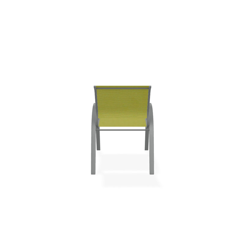 Aruba 1 Outdoor Dining Armchair, Textured Graphite, Lime 38D Sunbrella®