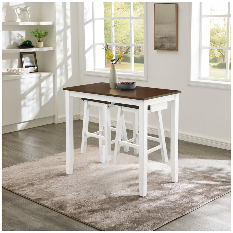 Industrial Style 3-Piece Counter Height Table Set with Two Chairs