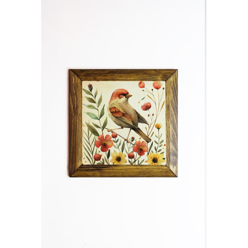 Peinture décorative encadrée, H 10,2 po x l 10,2 po