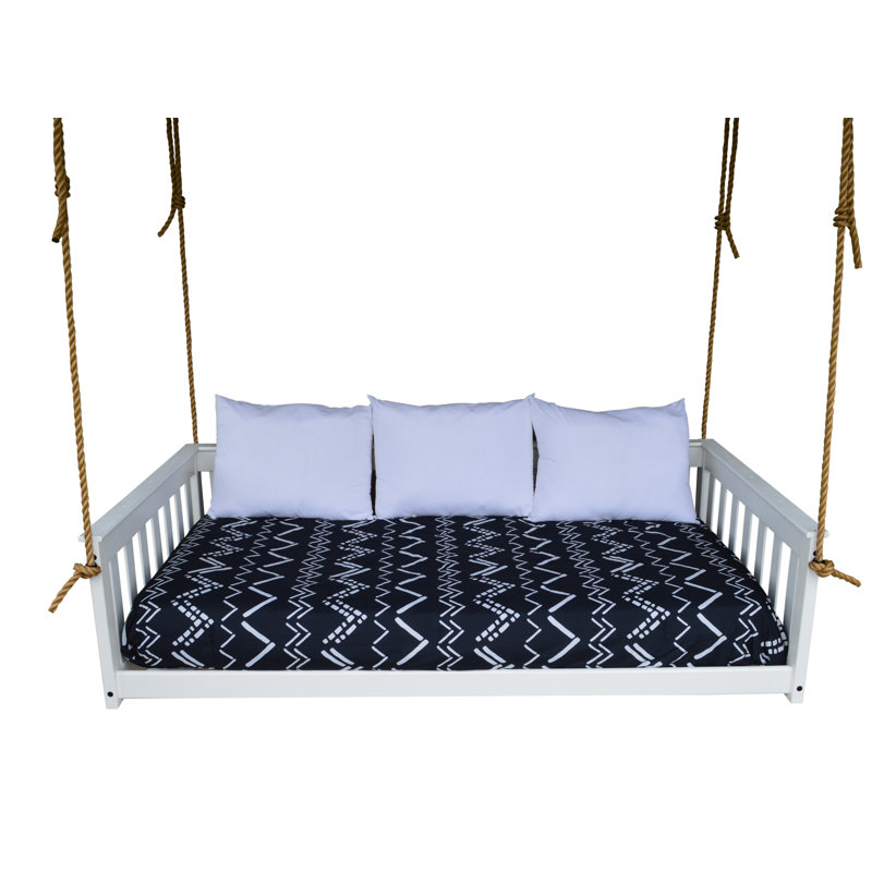 Lit de jour suspendu Carol Mission, Blanc, Simple