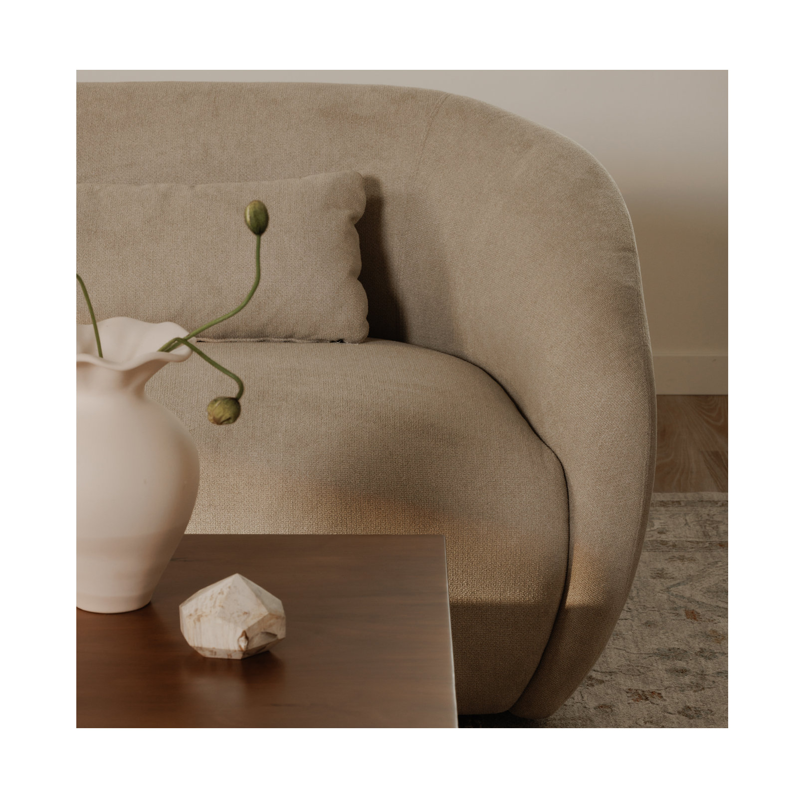 Anson Right Arm Facing Chair, Warm White