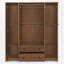 Armoire penderie 4 portes avec 2 tiroirs-2093684487