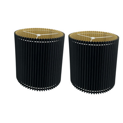 Royal Designs, Inc. 57DA2523F2D14588A9FBA3FE601F22B9 Abat-jour tambour plissé à assembler facilement à faire soi-même Norah, 11 x 11 x 11