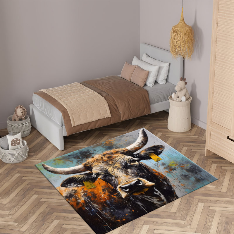 Chic Floral Non Woven Soft Printed Rug with Intricate Design Ideal for Enhancing the Aesthetic Appeal of Your Living Room or Bedroom