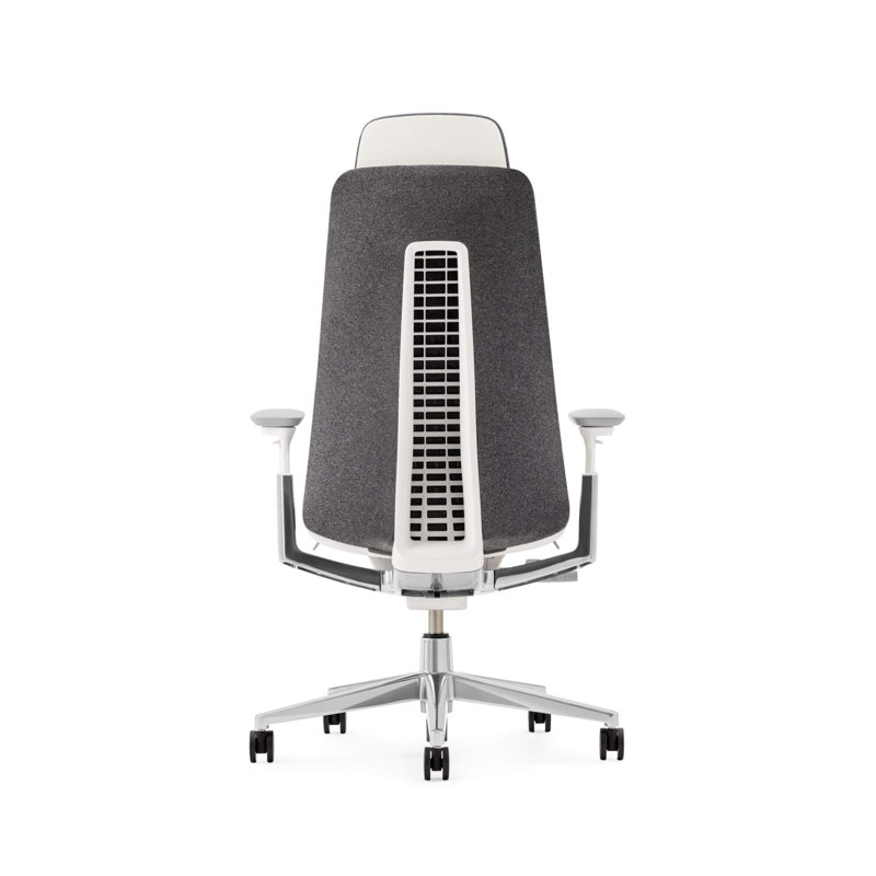 Haworth Fern Digital Knit Executive Chair, Heathered Gray, No