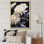 «Mums White» sur 20 nuances de gris foncé I sur toile