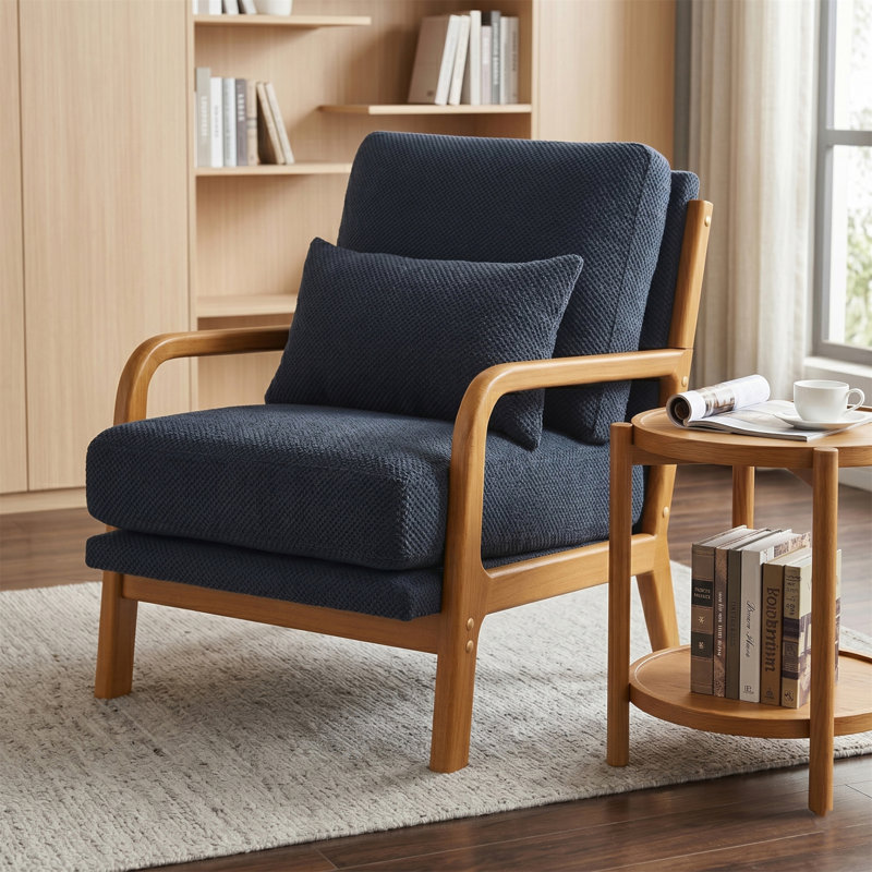 Chaise longue en bois, Black