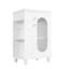 Meuble-lavabo avec lavabo, meuble-lavabo avec tablette à deux niveaux, tablette réglable, bois massif et panneau de fibres à densité moyenne