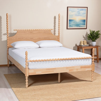 Celsie King Size Four-Poster Platform Bed with Wooden Bed Frame, 58.82'' H X 77.99'' W X 84.19'' L