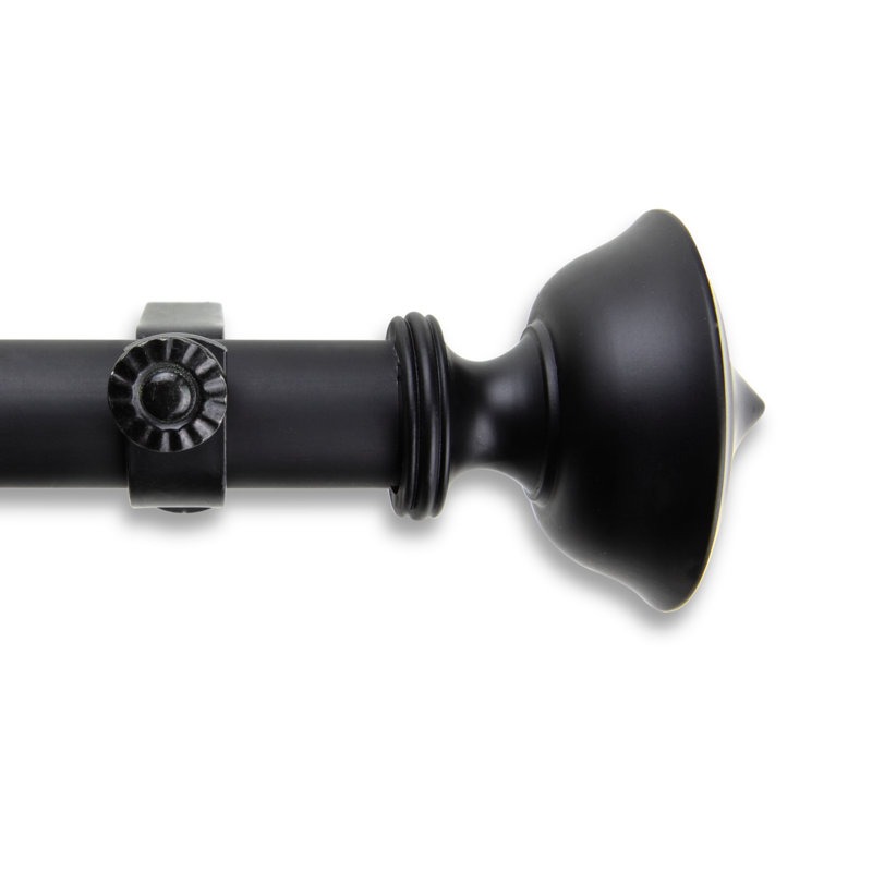 Tringle à rideaux simple baucom Leopold, Noir