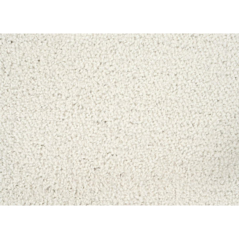 Garland Rug Clayton Plush White 5 ft. x 7 ft. Basic Utility Plush Area Rug Carpet for Utility Room, Laundry Room, Garage, Entryways