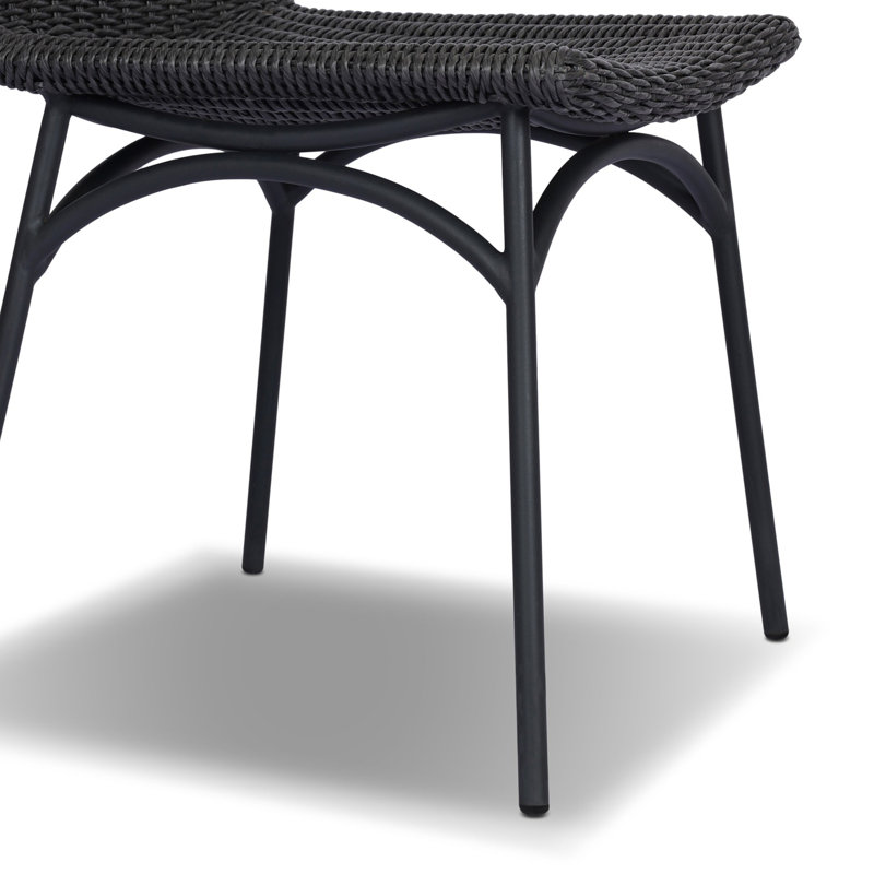 Outdoor Dining Side Chair, Black