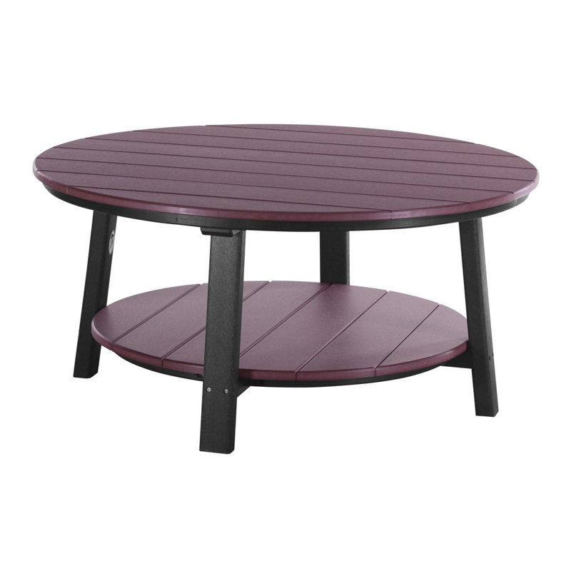 Table basse en plastique Orma, Noir, Bois de cerisier