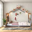 Lit simple en bois massif, de style Montessori, pour le jeu imaginatif des enfants