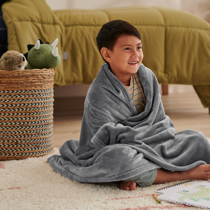 Couverture en molleton Bare Home Microplush - Kid, Gris