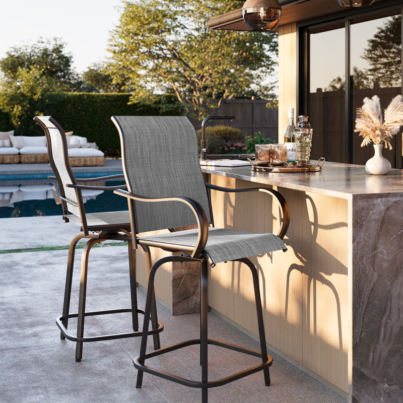 Tabouret de bar 27 po Bhairavi, Gris clair