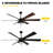 72" Large 6-Blade Modern Ceiling Fan With LED Lights And Remote 6-Speed, 3-Color, Reversible DC Motor-1434753198-1434753199-1434753197