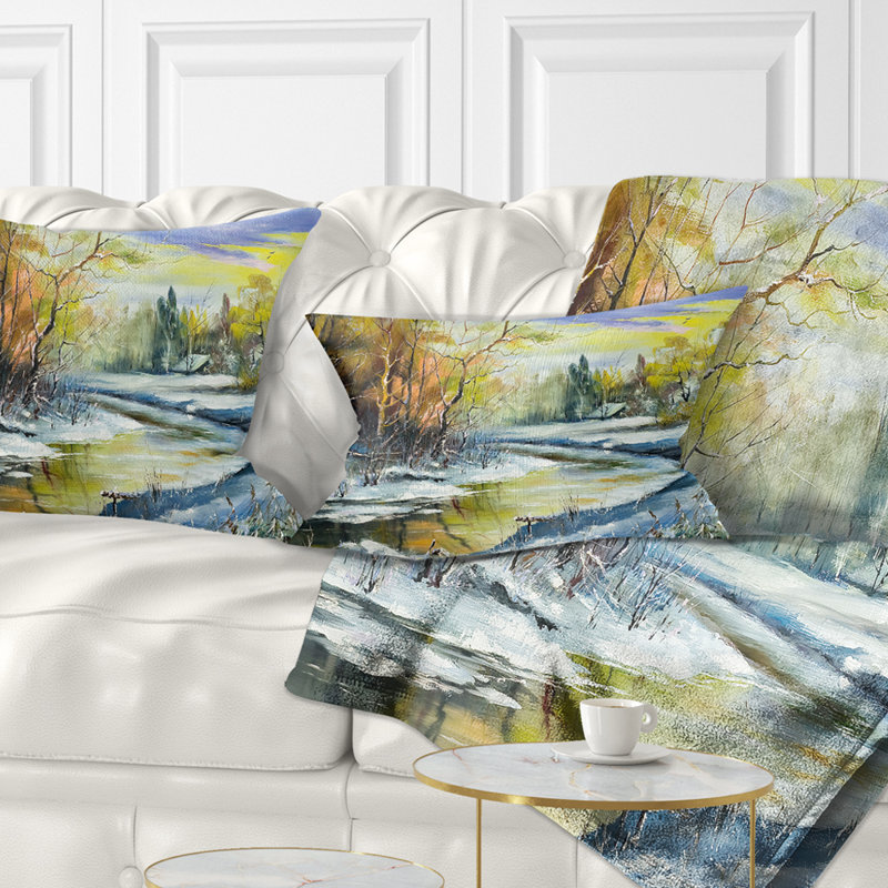 Coussin Landscape River, Rectangulaire, 12 po x 20 po