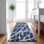 Premium Machine Washable Cerrito AMF501 Navy Rug