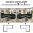 Oversized L-Shaped Convertible Sofa Bed with Removable Cushions