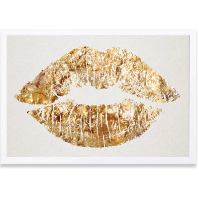Fashion and Glam Solid Kiss Lips - impression d'art graphique