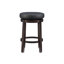 Tabouret rembourré pivotant avec structure en bois massif Baylis-44944665-19293858