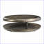 Table basse bronze en aluminium Brancaster - conception patchwork unique, plateau pivotant à 360 ° pour le salon