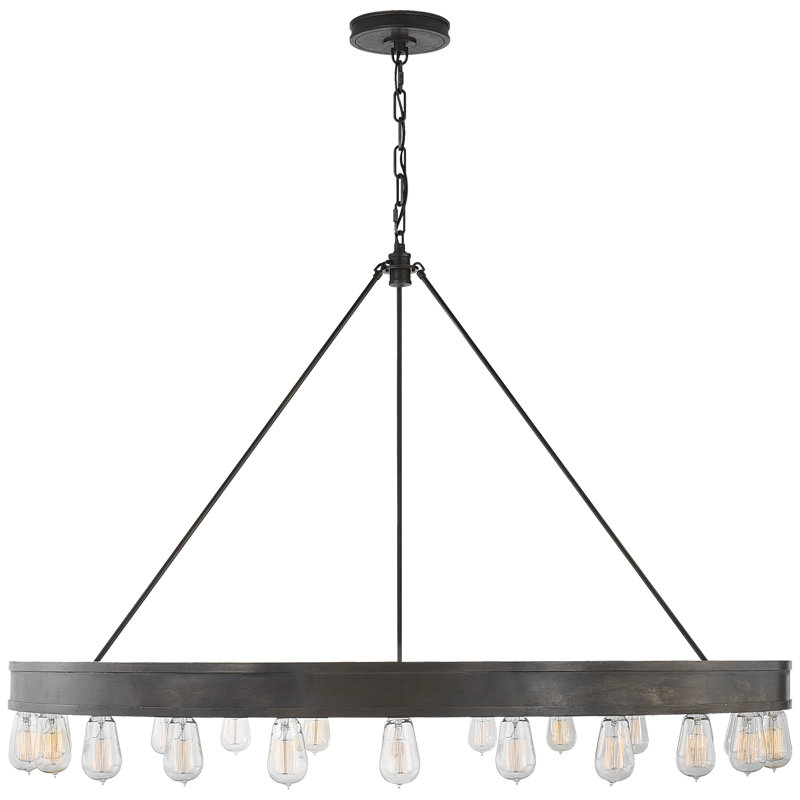 Ralph Lauren Roark 24 Light Chandelier, Aged Iron