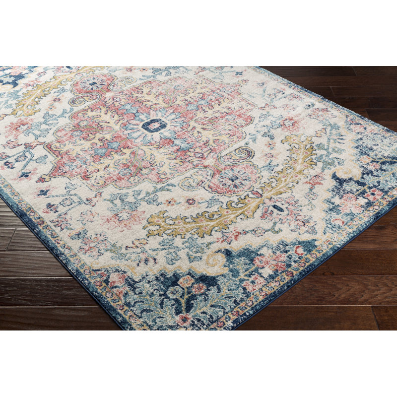 Tapis oriental bleu ciel / grenat Caban, Rectangle 7 pi 10 po x 10 pi