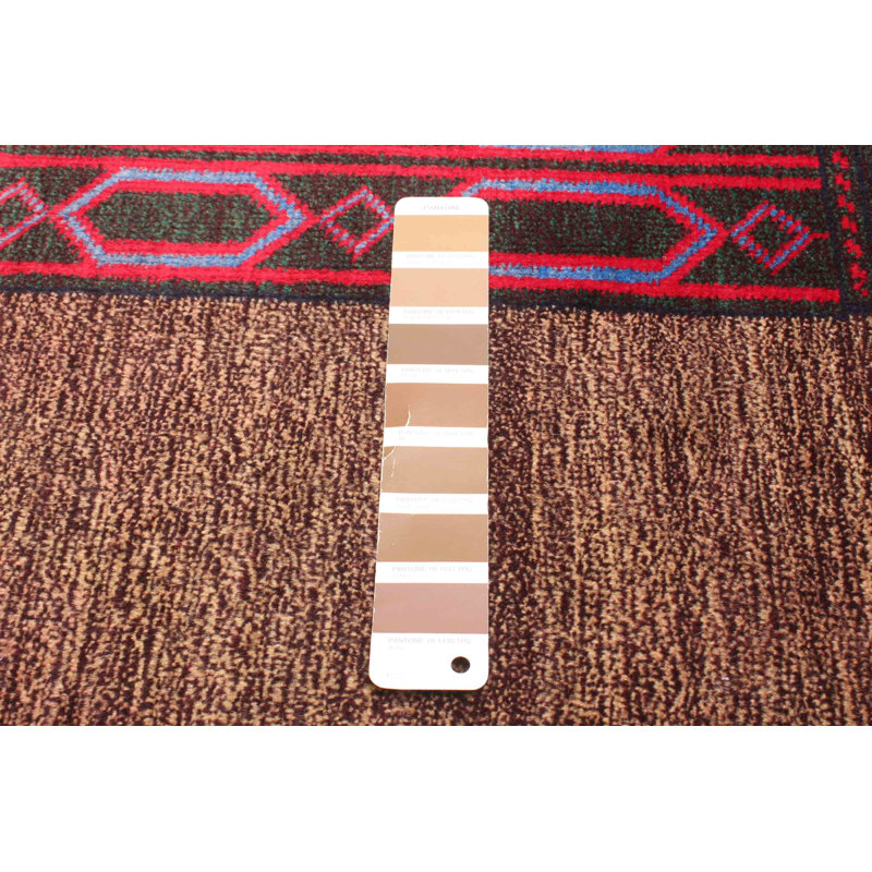 Tapis brun Teimani 2 pi 8 po x 4 pi 5 po