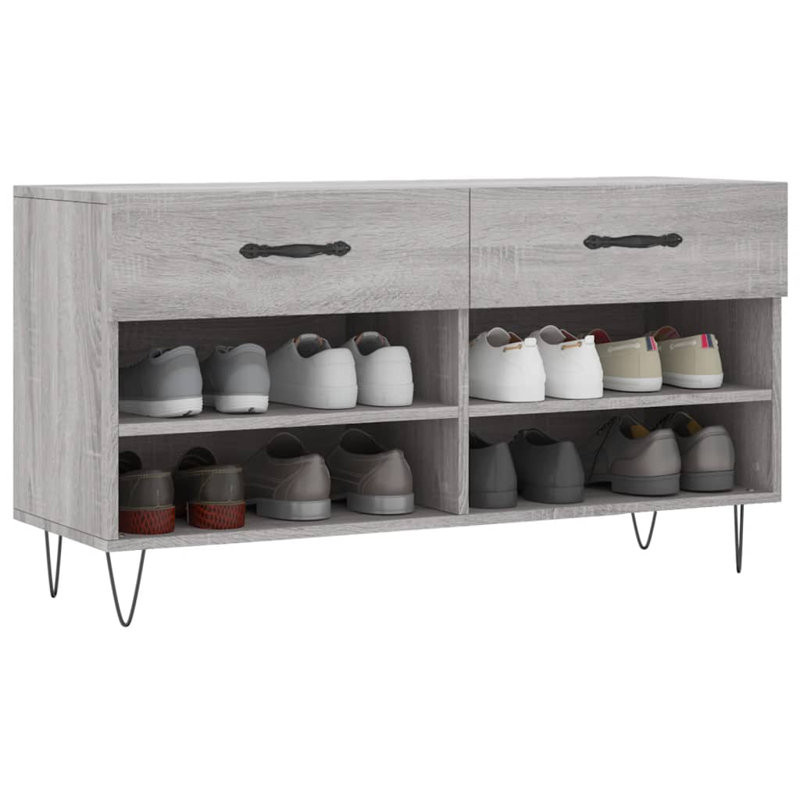 Mikiso Storage Bench, Grey Sonoma